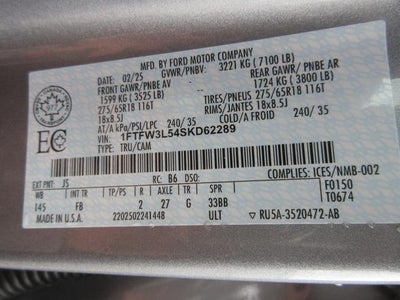 2025 Ford F-150 XLT 4WD SuperCrew 5.5' Box