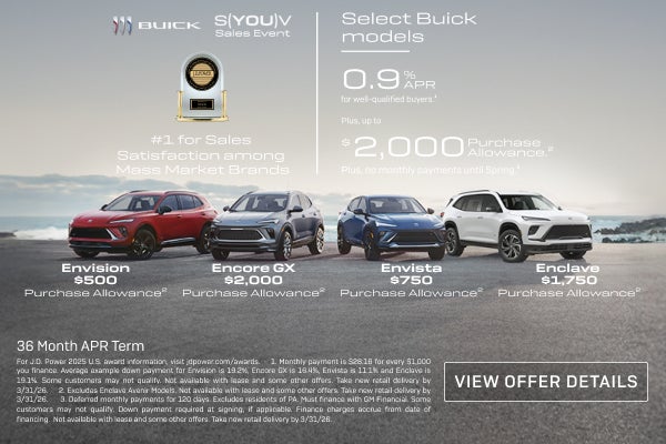 0.9% APR FOR 36 MONTHS
FOR WELL-QUALIFIED BUYERS.1

Plus, up to $2,000 PURCHASE ALLOWANCE.2

Plus...