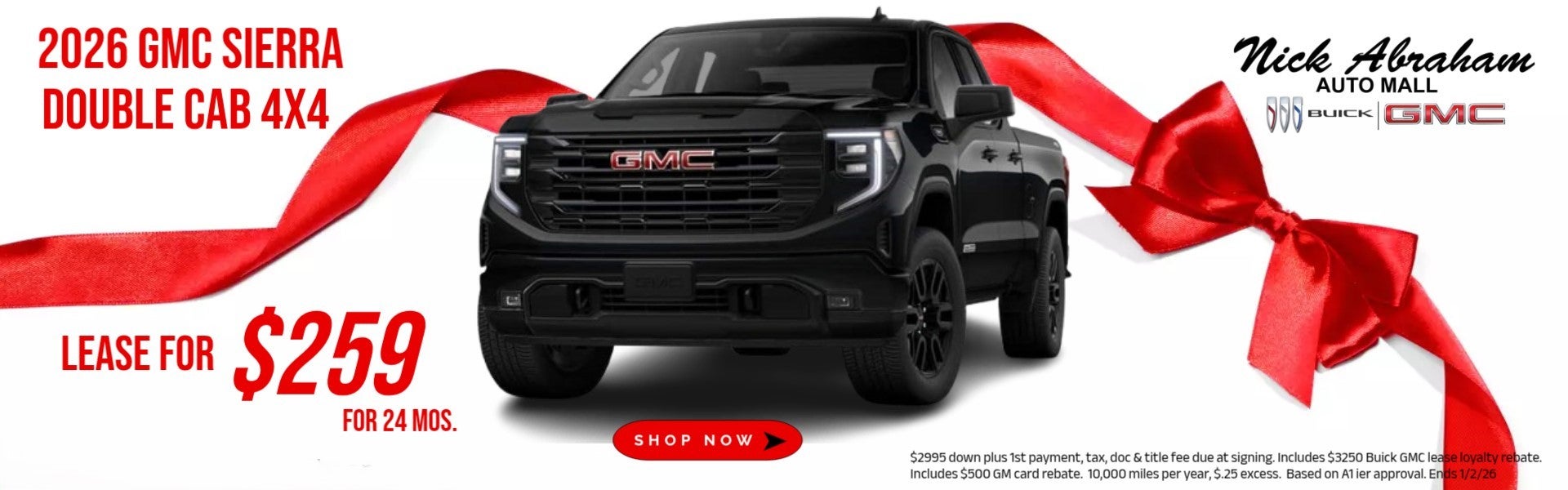2026 GMC Sierra Lease for $ 259 for 24 months